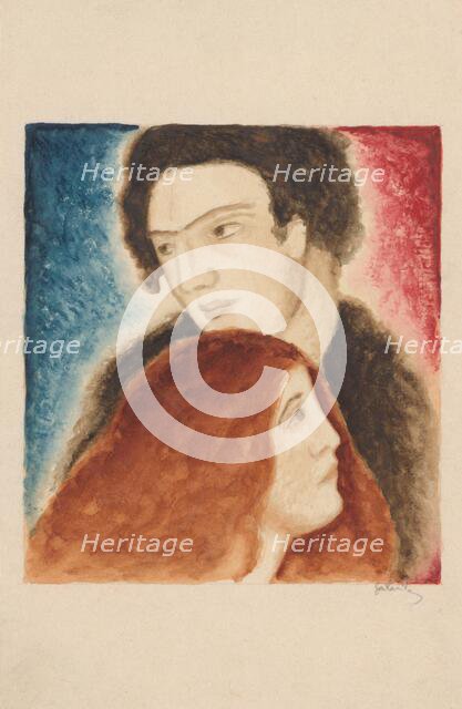 Lovers, 1920-1930. Creator: Mikulas Galanda.