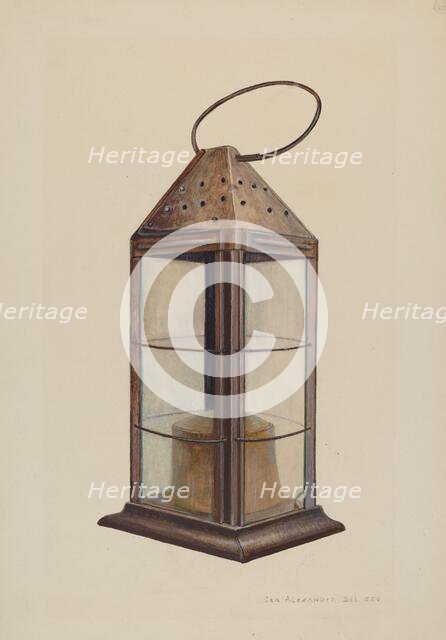 Lantern, c. 1940. Creator: George H. Alexander.