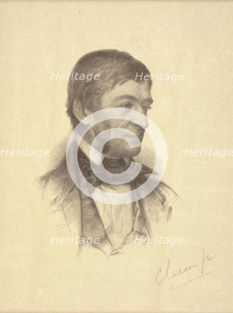 Portrait of Ralph Waldo Emerson, c1840s. Creator: William Baxter Palmer Closson.