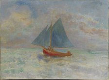 Le Bateau rouge (The Red Boat), c. 1910. Creator: Redon, Odilon (1840-1916).