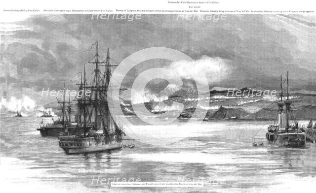 '' The Civil War in Chili, The Battle of Vina Del Mar', 1891. Creator: Charles William Wyllie.