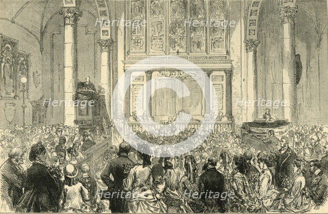 'The Flower Sermon in St. Catherine Cree Church', c1872. Creator: Unknown.