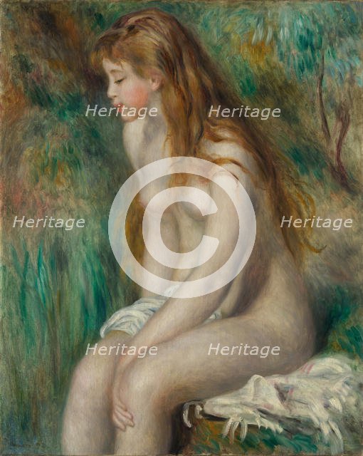Young Girl Bathing, 1892. Creator: Pierre-Auguste Renoir.