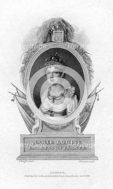 Empress Marie-Louise, second wife of Napoleon, 1823.Artist: J Stewart