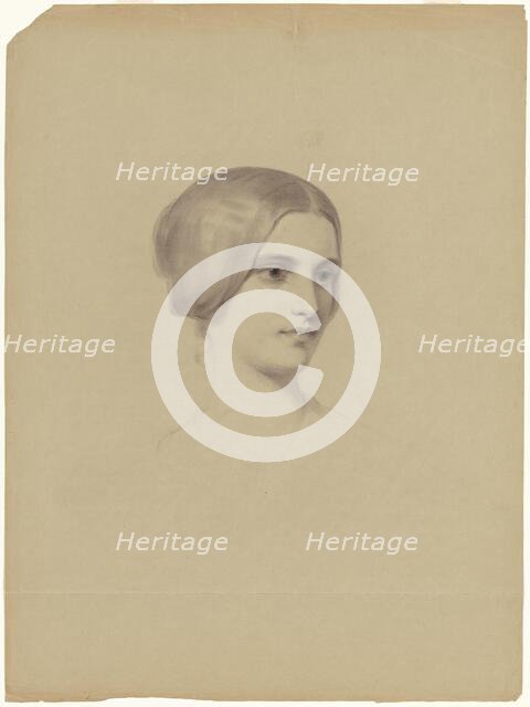 Head of a Young Woman, 1840-1854. Creator: Seth Wells Cheney.