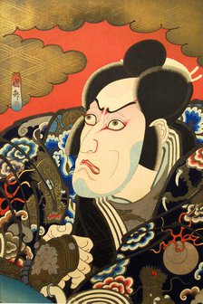 Kabuki Actor Ichikawa Ebizo V as Kumagai Jiro Naozane, ca. 1849. Creator: Utagawa Kunimasa.