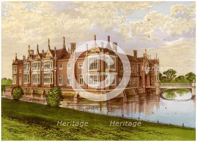 Helmingham Hall, Suffolk, home of Baron Tollemache, c1880. Artist: Unknown