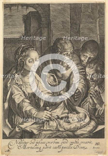 The Adoration of the Shepherds, after 1650. Creator: Abraham Blooteling.