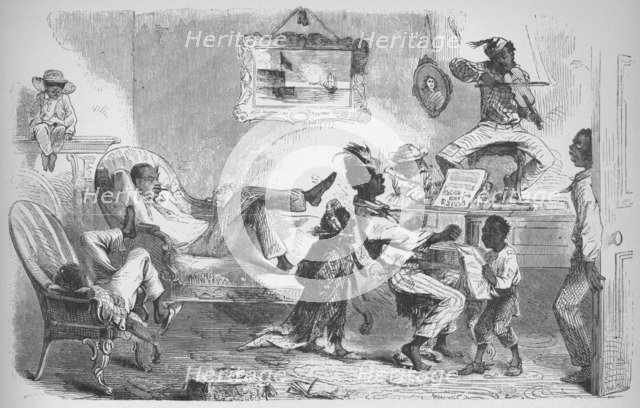 'In the mansion of Robert W Barnwell at Beaufort, North Carolina', c1860, (1938). Artist: Unknown.