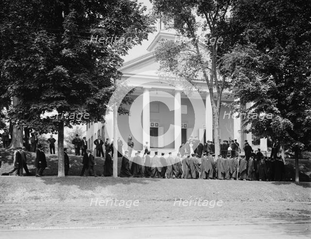 Seniors marching to college, Amherst College, c1908. Creator: Unknown.