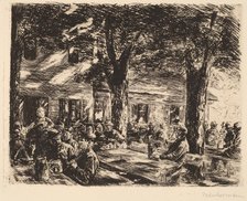 A Tavern Garden in Rosenheim, 1895. Creator: Max Liebermann.