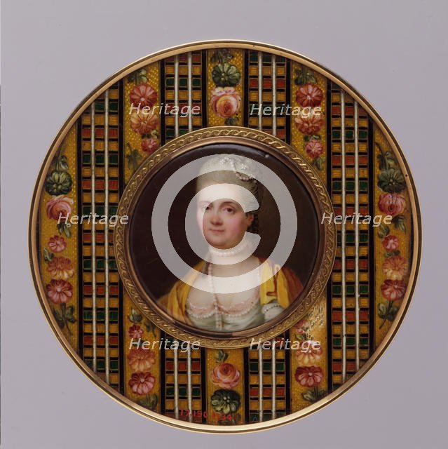 Box with portrait of a woman, ca. 1770-75. Creator: Johann Heinrich Hurter.