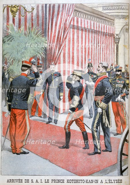 Prince Kotohito Kan' in arriving at the Élysée Palace, Paris, 1900. Artist: Unknown