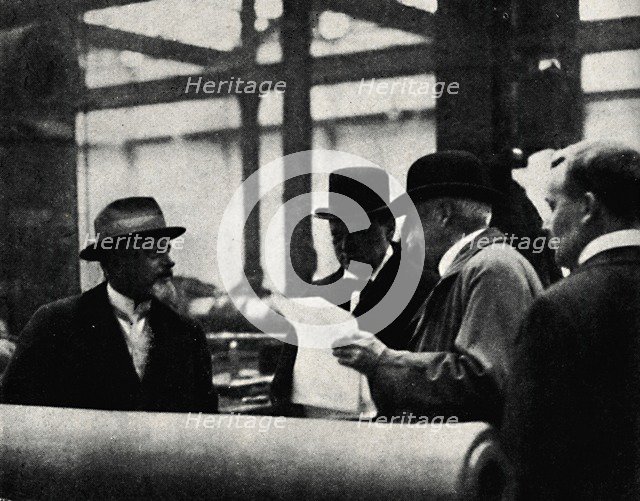 'Inspecting an Arms Factory', c1917, (1945). Creator: Unknown.