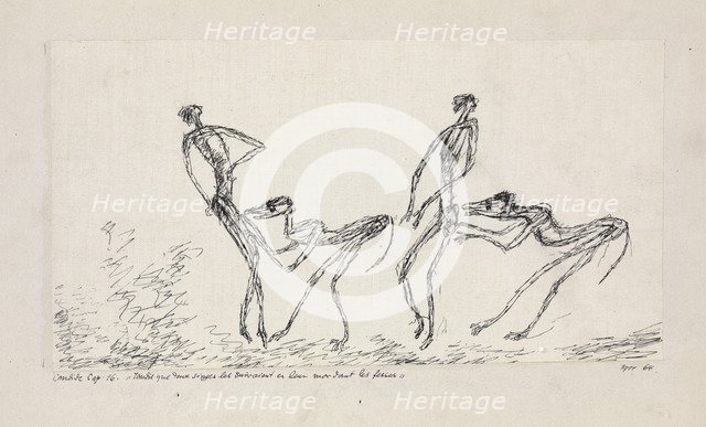 Candide, chapitre 16. Tandis que deux singes les suivaient en leur mordant les fesses, 1911.