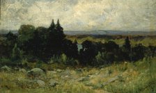 Untitled (landscape, fields with rocks and trees), 1893. Creator: Edward Mitchell Bannister.