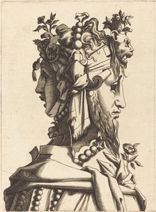 Bust of a Woman in an Extravagant Costume, 1560/1600. Creator: Unknown.