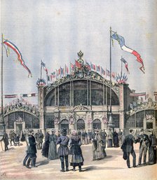Façade of the Franco-Russian exposition, Moscow, 1891. Artist: Henri Meyer
