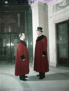 Waiters, Lloyds, London, c1955. Creator: Arthur Charles Kirby Ware.
