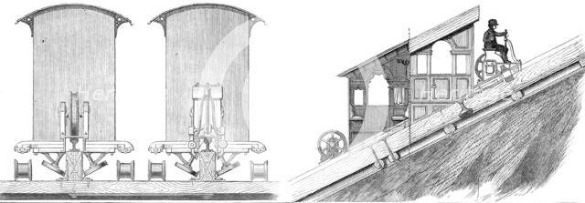 Opening of the railway to the top of Mount Vesuvius, 1880. Creator: Unknown.