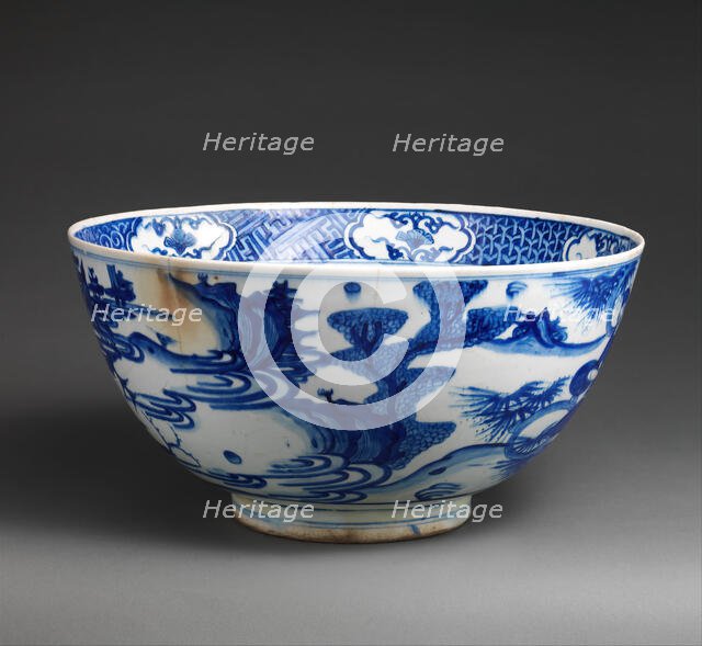 Imitation Blue-and-white Bowl, Iran, 17th century. Creator: Unknown.