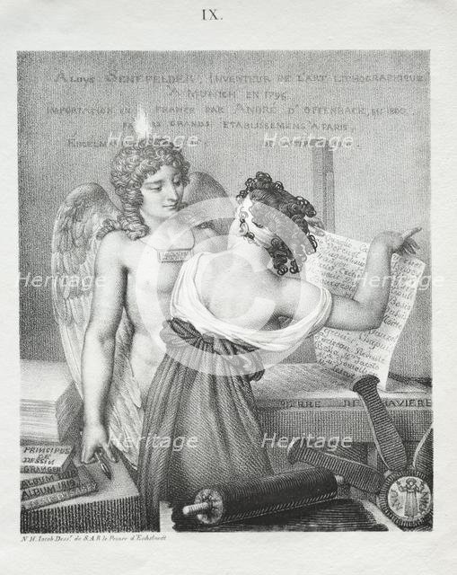 The Genius of Lithography, 1819. Creator: Nicolas Henri Jacob (French, 1782-1871).