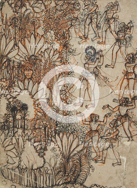 Krishna and the Cowherds at the Edge of a Forest, c1750. Creator: Unknown.