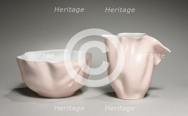 Service Aïda: Bowl and Pitcher, c. 1880. Creator: Jean Pouyat Factory (French).