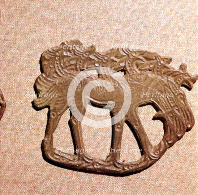 Bronze Plaque, Kama River Tribes Mircaulous Image of Wilde Beast, 3rd century BC-8th century.   Artist: Unknown.
