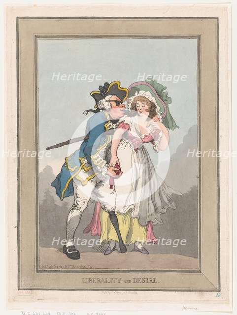 Liberality and Desire, November 29, 1788., November 29, 1788. Creator: Thomas Rowlandson.