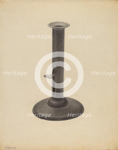 Candlestick, c. 1938. Creator: Benjamin Resnick.