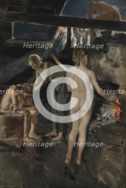 In the Sauna, 1889. Creator: Akseli Gallen-Kallela.