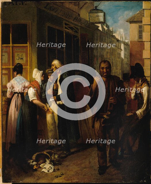 Bureau de la loterie royale sous la Restauration, c1820. Creator: Ecole Francaise.