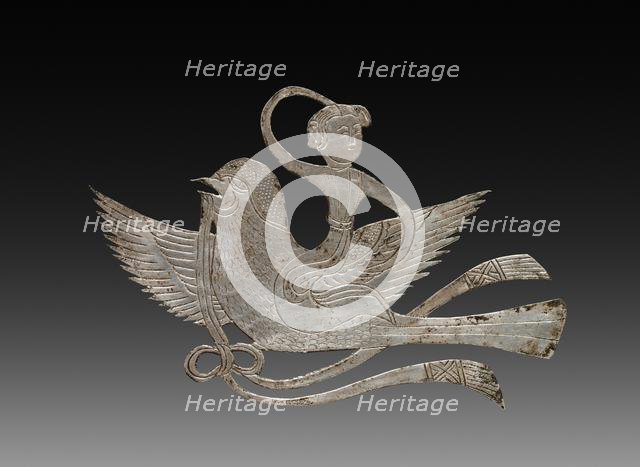 Inlay for a Mirror or Box: Lady on a Bird, c. 900-1000. Creator: Unknown.