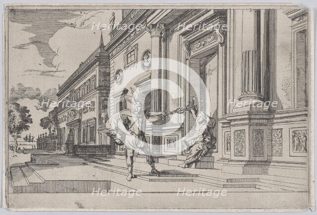 Plate 24: Mercury and Aglauros, from 'Ovid's Metamorphoses', 1641. Creator: Johann Wilhelm Baur.