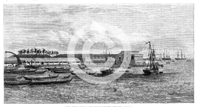 The Custom-House and inner harbour, Colombo, Ceylon, 1864. Creator: Unknown.