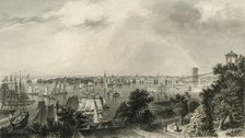 'City of New York, from Brooklyn Heights', 1874.  Creator: George R. Hall.