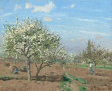 Orchard in Bloom, Louveciennes, 1872. Creator: Camille Pissarro.