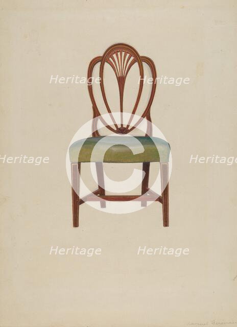Hepplewhite Chair, c. 1936. Creator: Samuel Fineman.