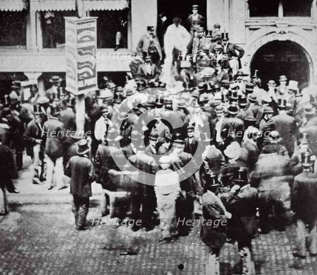 New York Gold Exchange, USA, 1863. Artist: Unknown