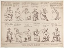 The News Paper, October 1, 1808., October 1, 1808. Creator: Thomas Rowlandson.