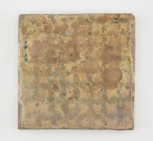 Tile, square, Abbasid period, late 12th-early 13th century. Creator: Unknown.