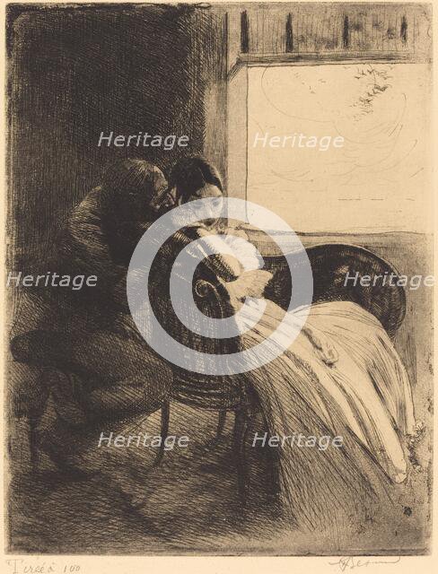 Flirtation, c. 1886. Creator: Paul Albert Besnard.