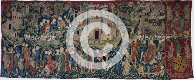 Courtly Love Games (Spieleteppich), tapestry, ca 1400.