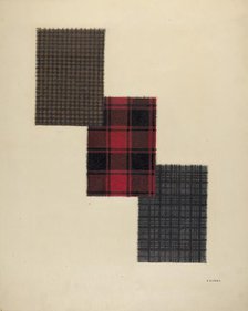 Zoar Cloth Samples, c. 1937. Creator: Jerry Guinta.