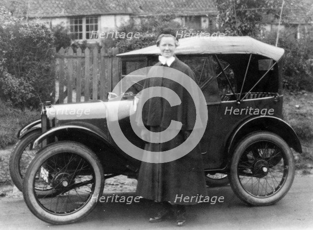 Woman with an Austin Seven, c1923. Artist: Unknown
