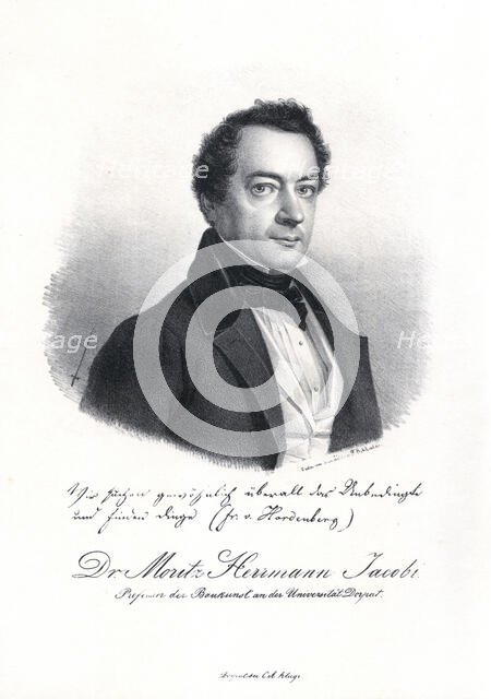 Portrait of Moritz Hermann von Jacobi (1801-1874), 1837. Creator: Hau, Eduard (1807-1887).