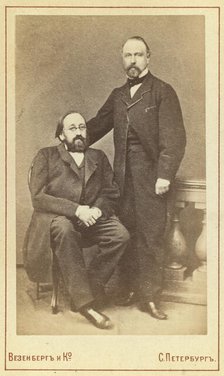 Konstantin Nikolaevich Leontev and Mikhail Nikiforovich Katkov, full-length..., between 1880 and 86 Creator: Unknown.