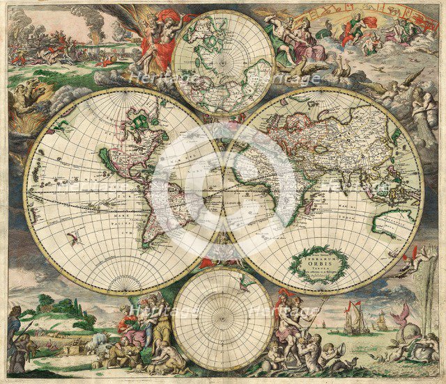 Terrarum Orbis Tabula after G. a Schagen. C. 1689.
