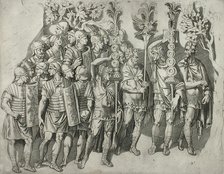 A Roman Legion, between 1515 and 1527. Creator: Marco Dente.
